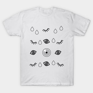 Pattern with eyes and drops T-Shirt